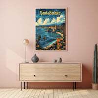 Santa Barbara Coastal Charm Travel Poster