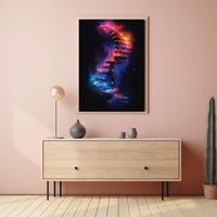 DNA Cosmos: Futuristic Art Poster of Discovery