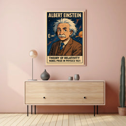 Einstein Relativity Inspiring Scenic Science Poster