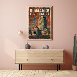 Bismarck North Dakota Scenic Wanderlust Decor Poster