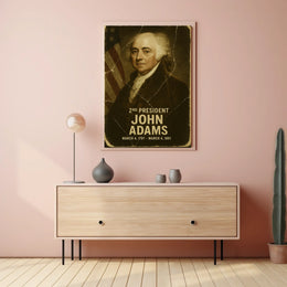 John Adams 2nd President of the United States Damaged Photograph Poster