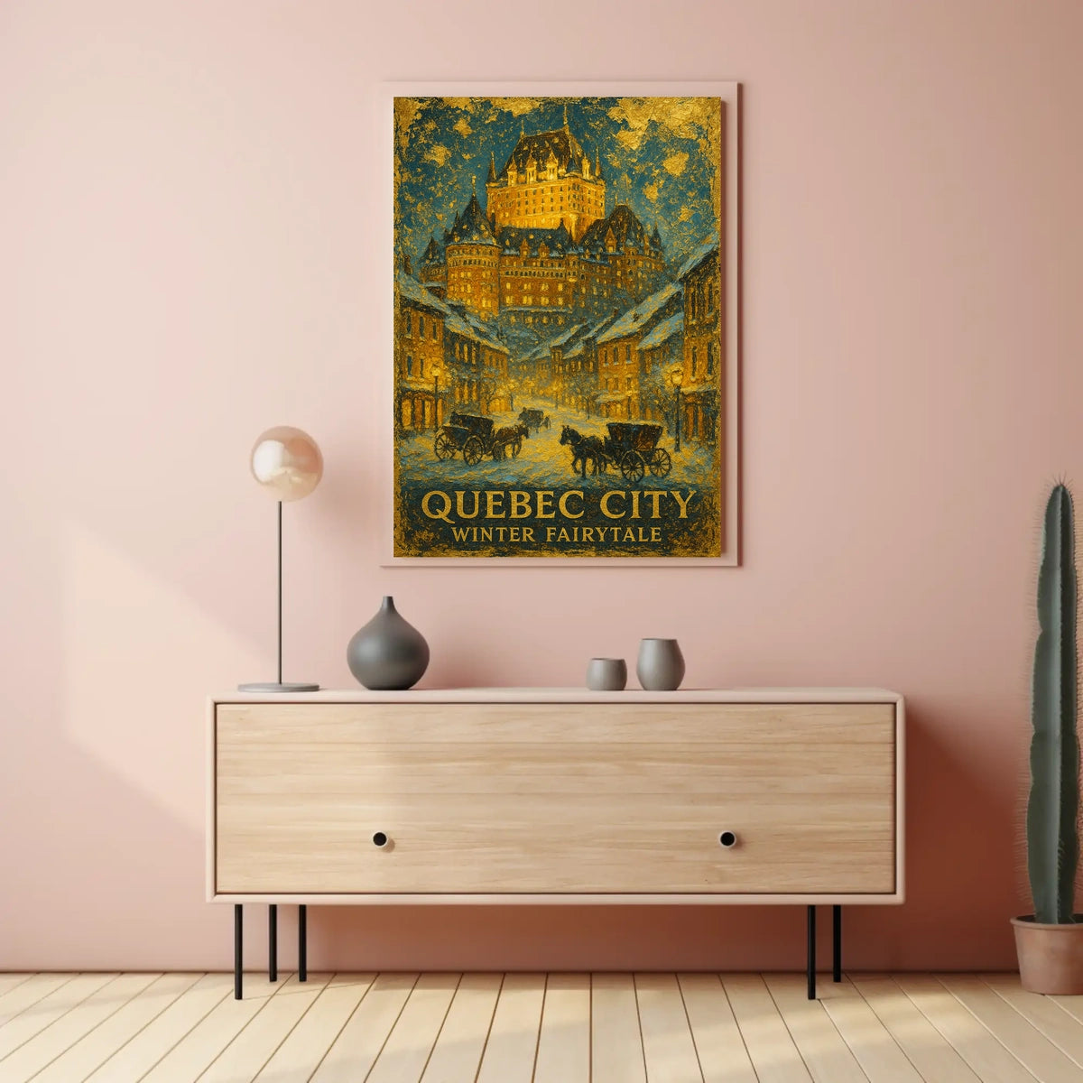 Quebec City Winter Fairytale Poster