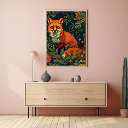 Red Fox Forest Serenity Animal Poster
