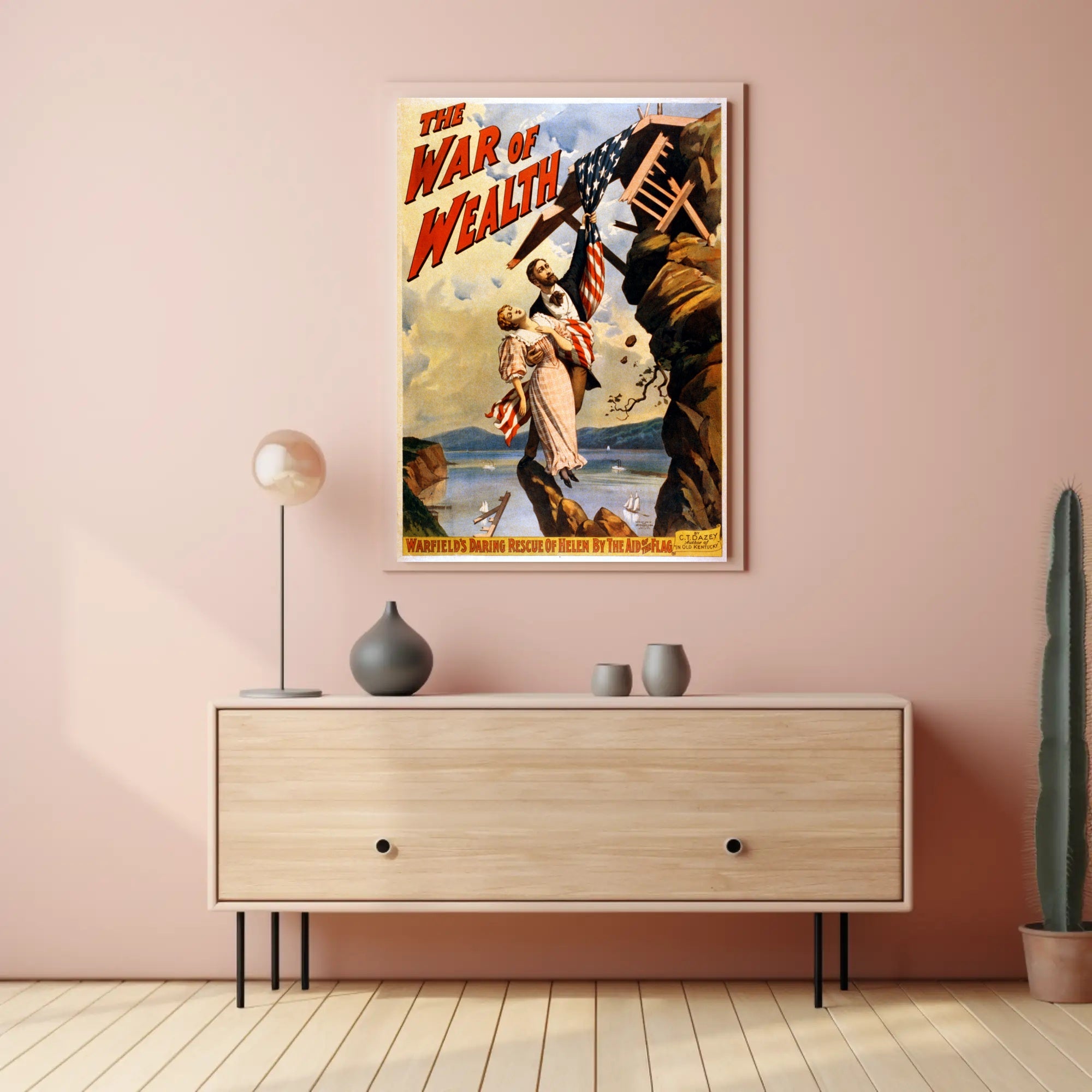 The War of Wealth Dramatic Rescue - Historical Poster