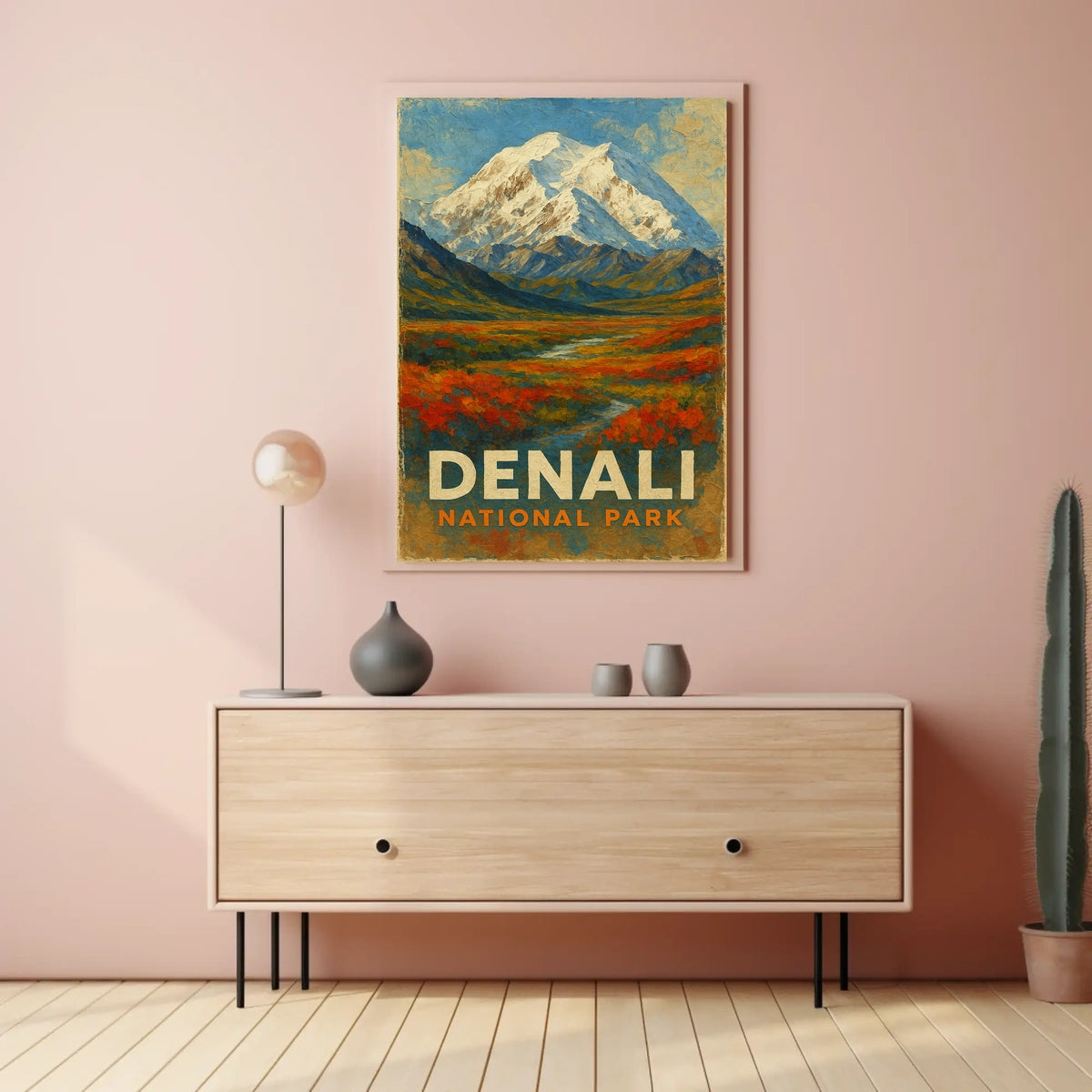 Denali National Park Wanderlust Art Poster