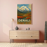 Denali National Park Wanderlust Art Poster