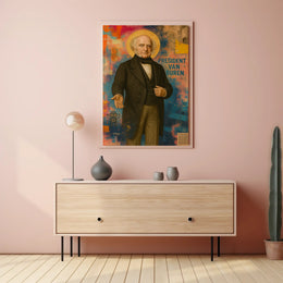 President Van Buren Abstract Iconic Political Art Poster