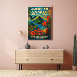 American Samoa National Park Travel Poster