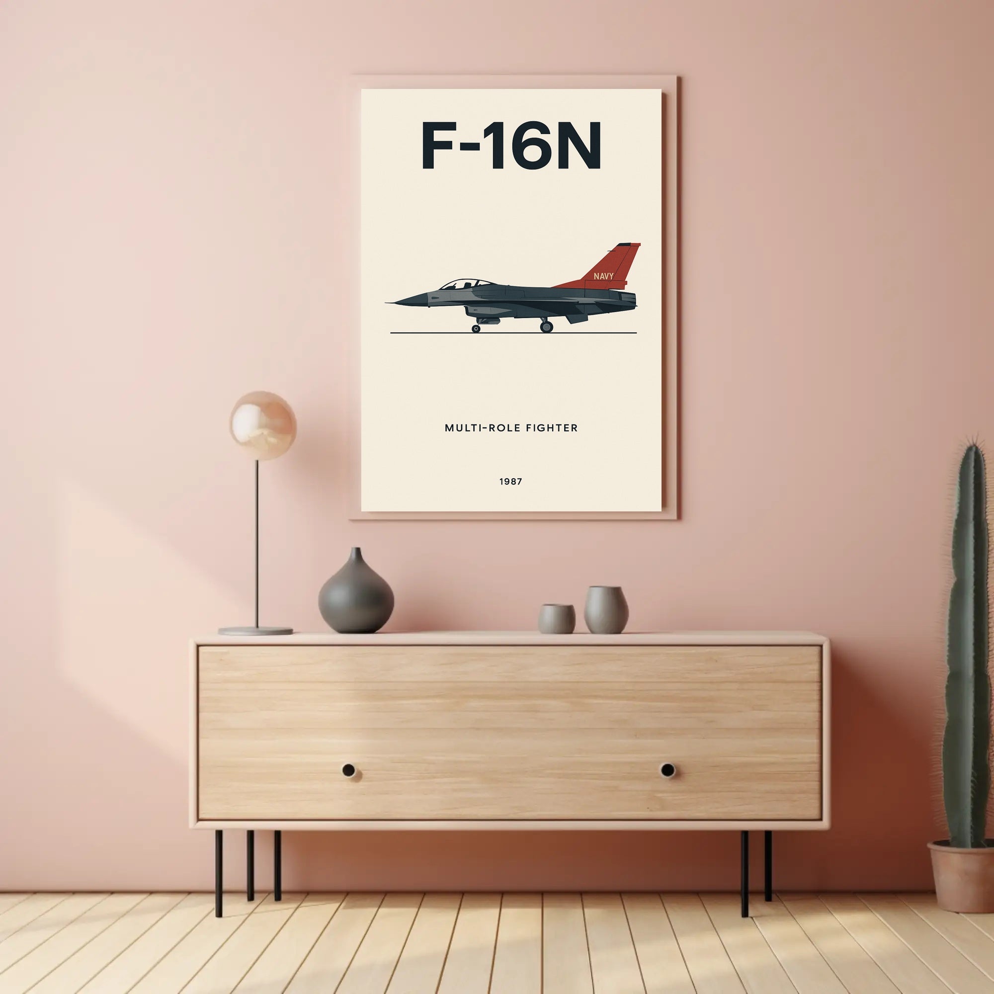 F-16N Fighter Jet Military Recruitment Poster PosterGoat