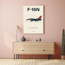 F-16N Fighter Jet Military Recruitment Poster PosterGoat