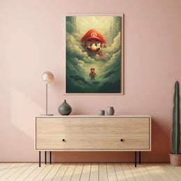 Mario In The Clouds Poster