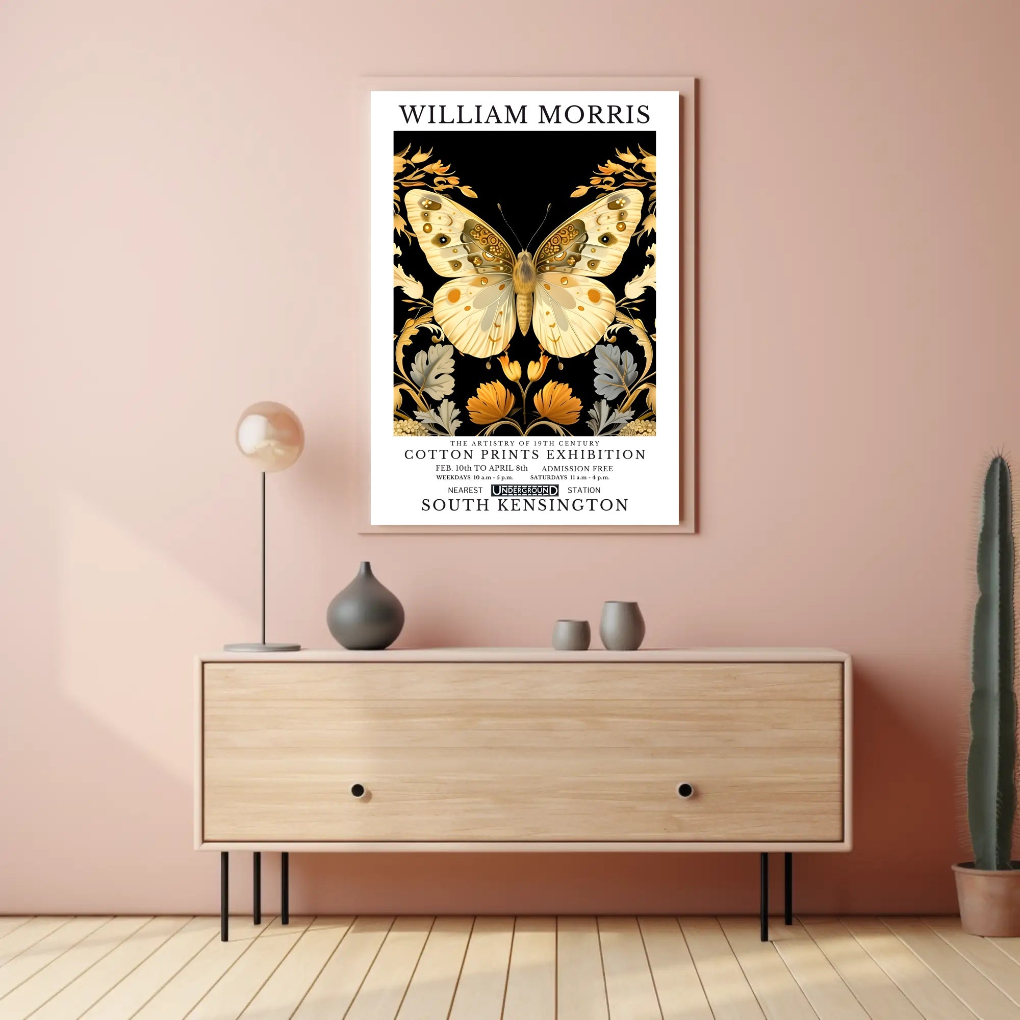19th Century William Morris Art Exhibition Heritage Poster