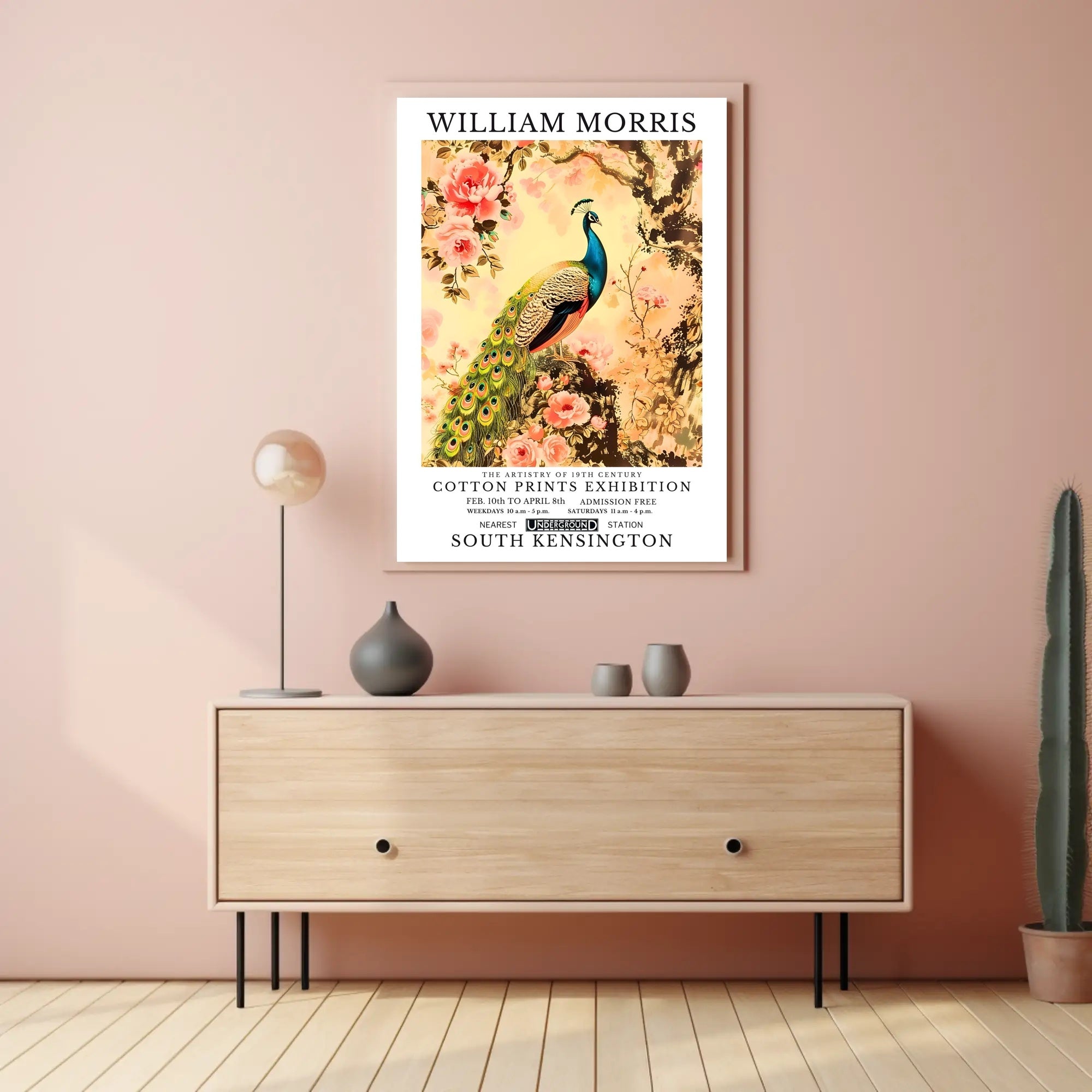 Cotton Prints Exhibition Peacock Poster Cultural or Heritage Poster