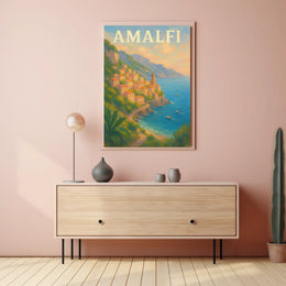Amalfi Coast Serenity Poster Wall Art 18x24 Museum Quality