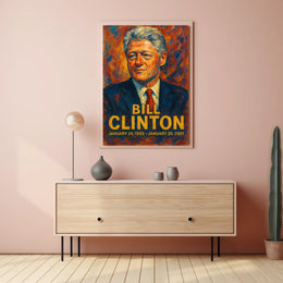 Bill Clinton Presidential Portrait Poster