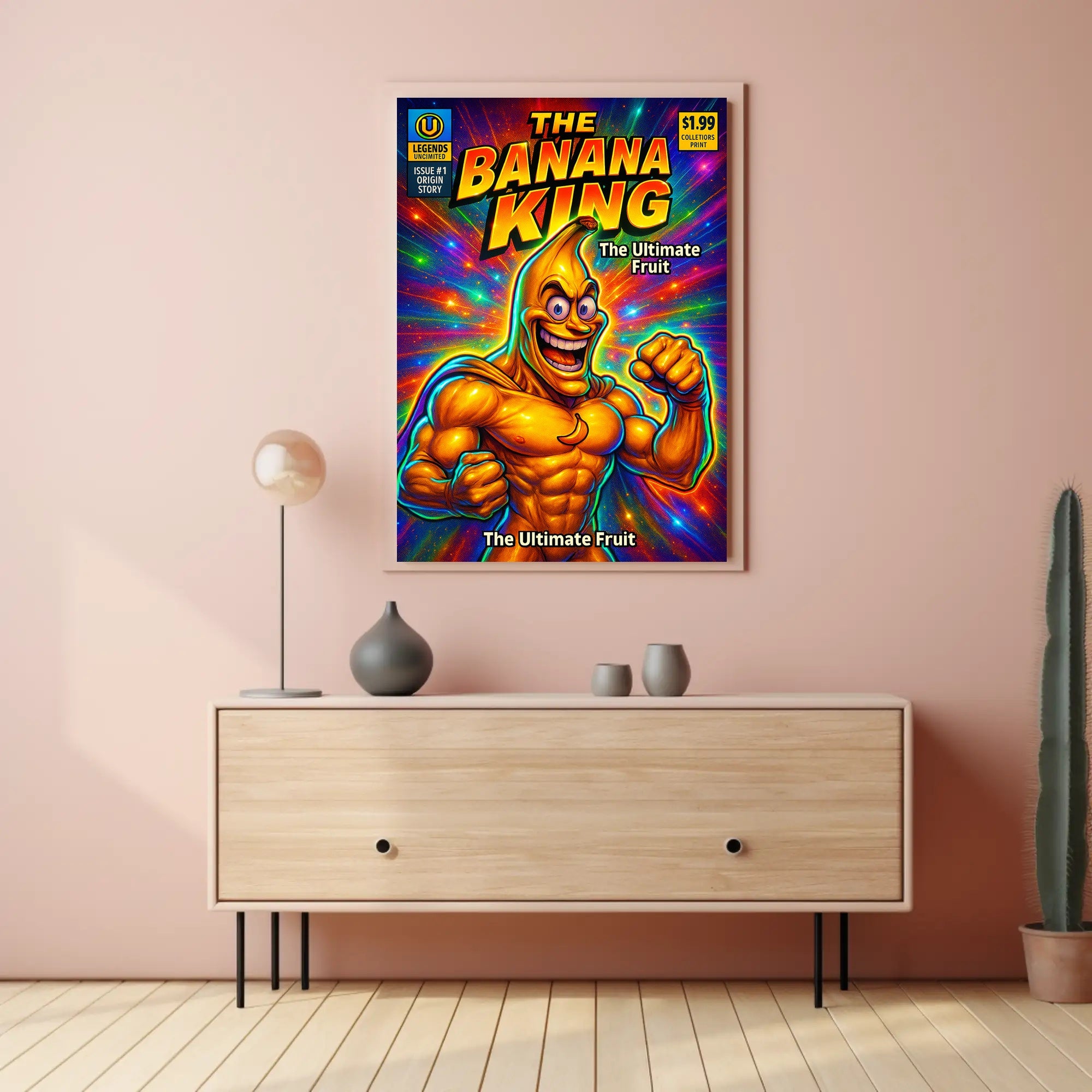 The Banana King Superhero Pop Culture Poster