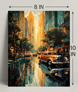 Vintage Cityscape Vintage Poster