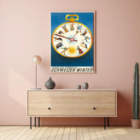 Swiss Winter Adventures Vintage Travel Poster PosterGoat