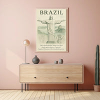 Brazilian Landmarks Vintage Poster: Carnival and Culture