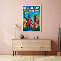 Birmingham, Alabama Vibrant Cityscape Poster