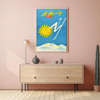 Vintage St. Moritz Travel Poster with Swiss Alps Scenery PosterGoat