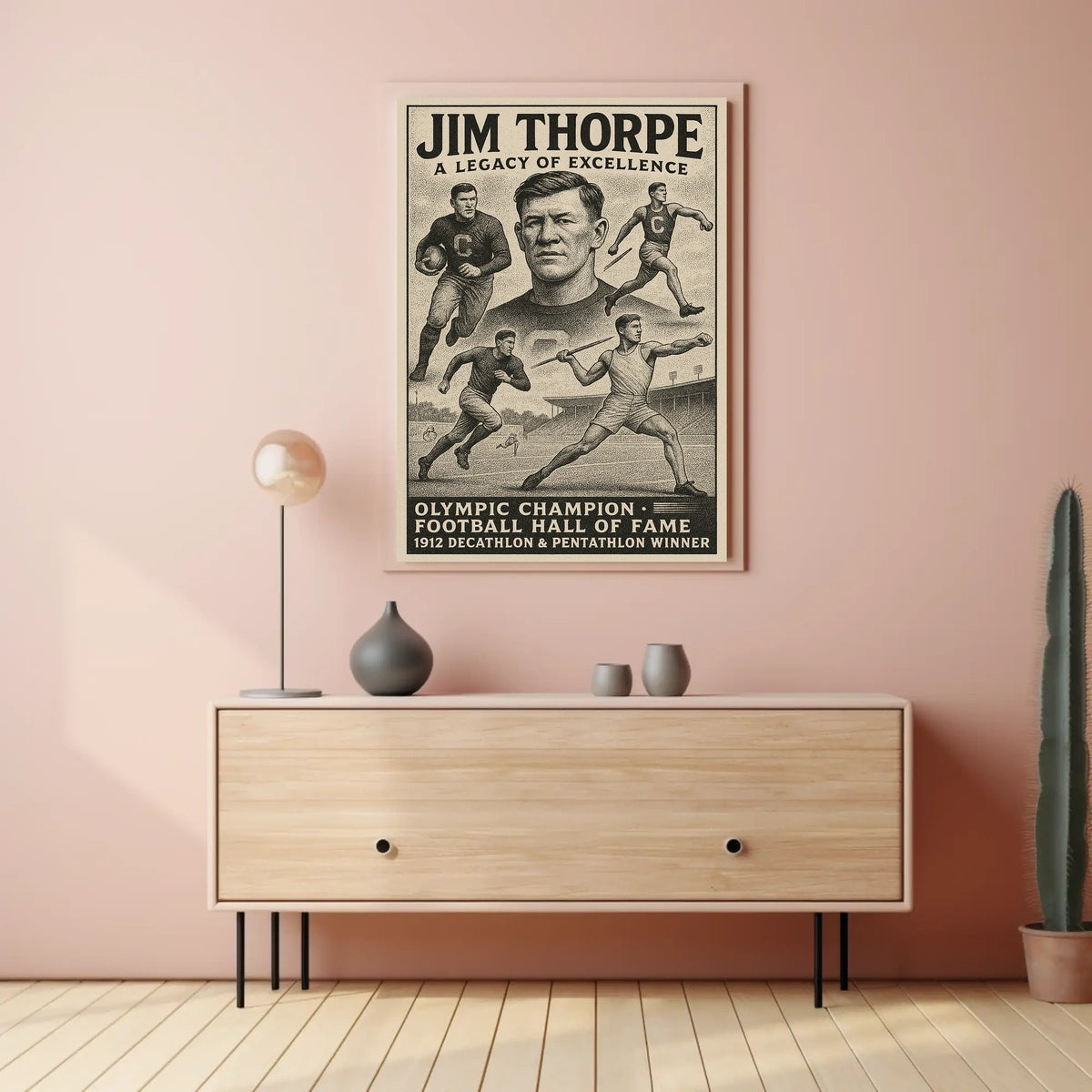 Jim Thorpe Legendary Athlete Poster
