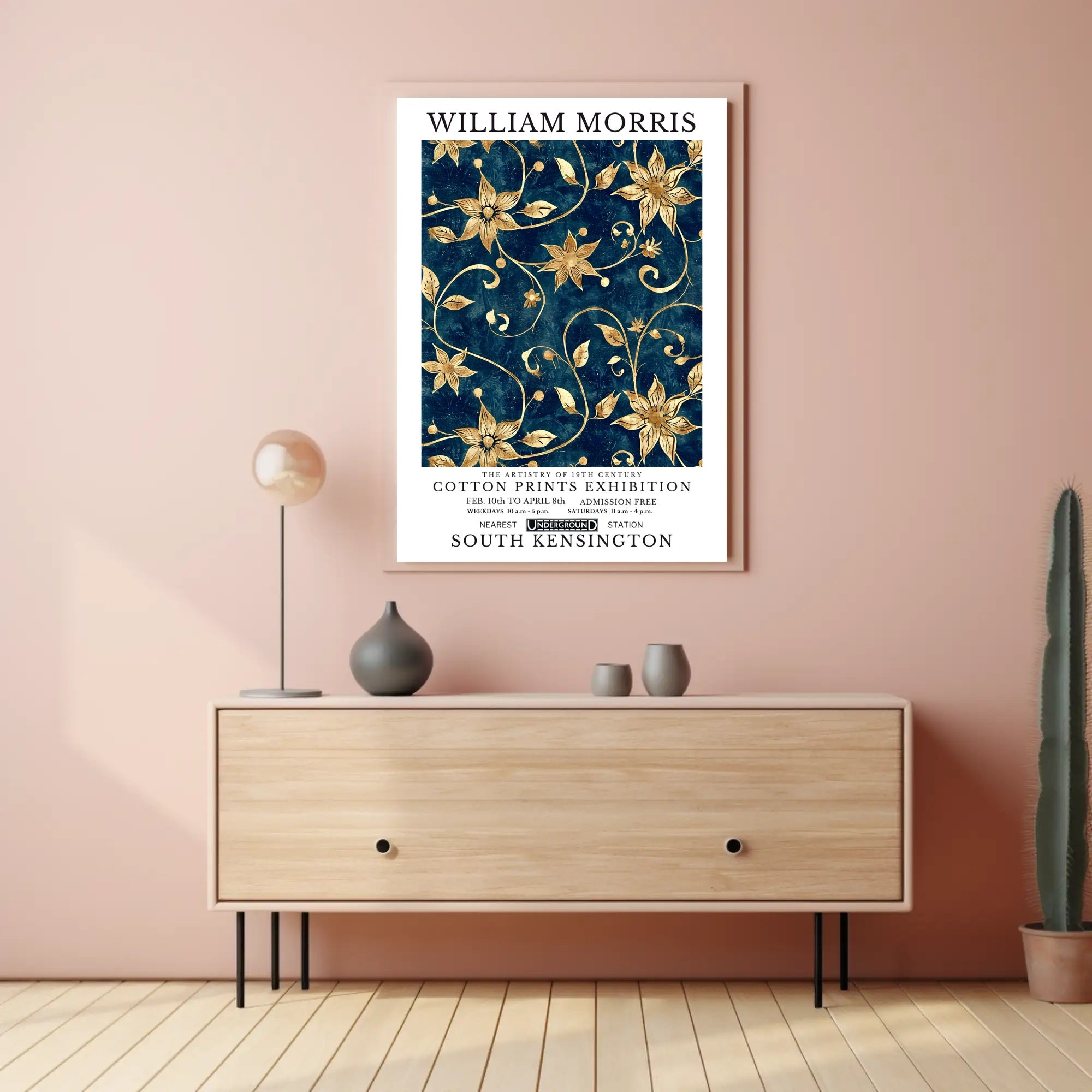 William Morris 19th Century Cotton Prints Poster