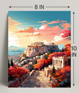 Autumn At The Acropolis Poster