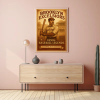 Brooklyn Excelsiors 1850s Baseball Legends Poster