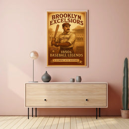 Brooklyn Excelsiors 1850s Baseball Legends Poster