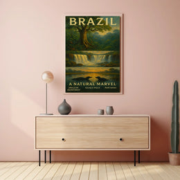 Brazil A Natural Marvel Poster Wall Art Landscape Print
