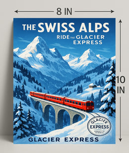 The Swiss Alps Glacier Express Adventure Poster PosterGoat