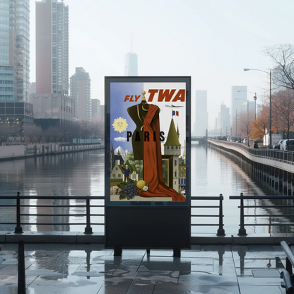 Fly TWA Paris Poster