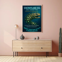 Snowflake Eel Poster Marine Art Print For Aquarium