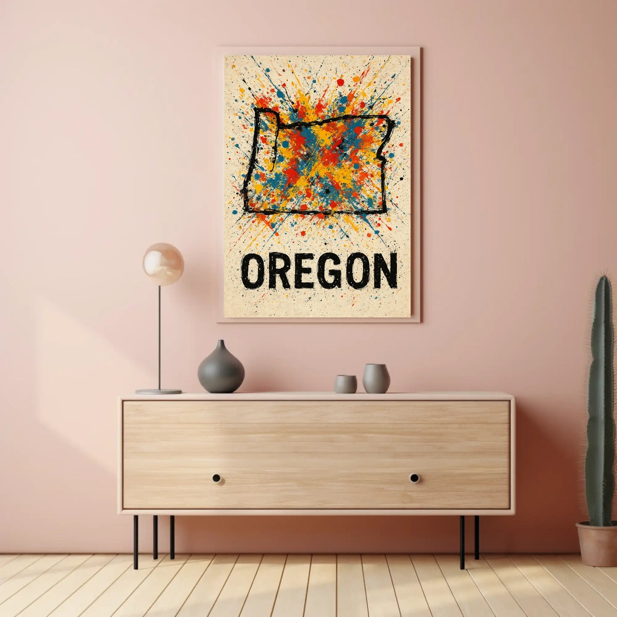 Oregon Art Splash Poster