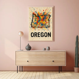 Oregon Art Splash Poster
