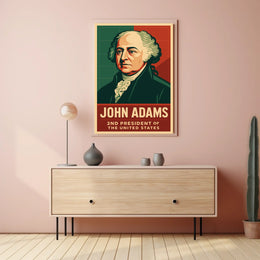 John Adams Second President Patriotism Typography Poster
