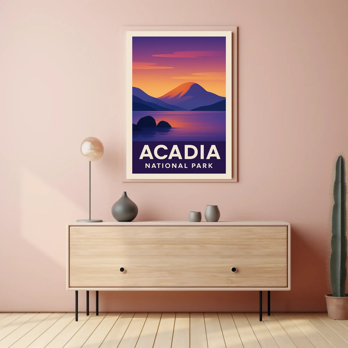 Acadia National Park Decor Lovers Vintage Poster
