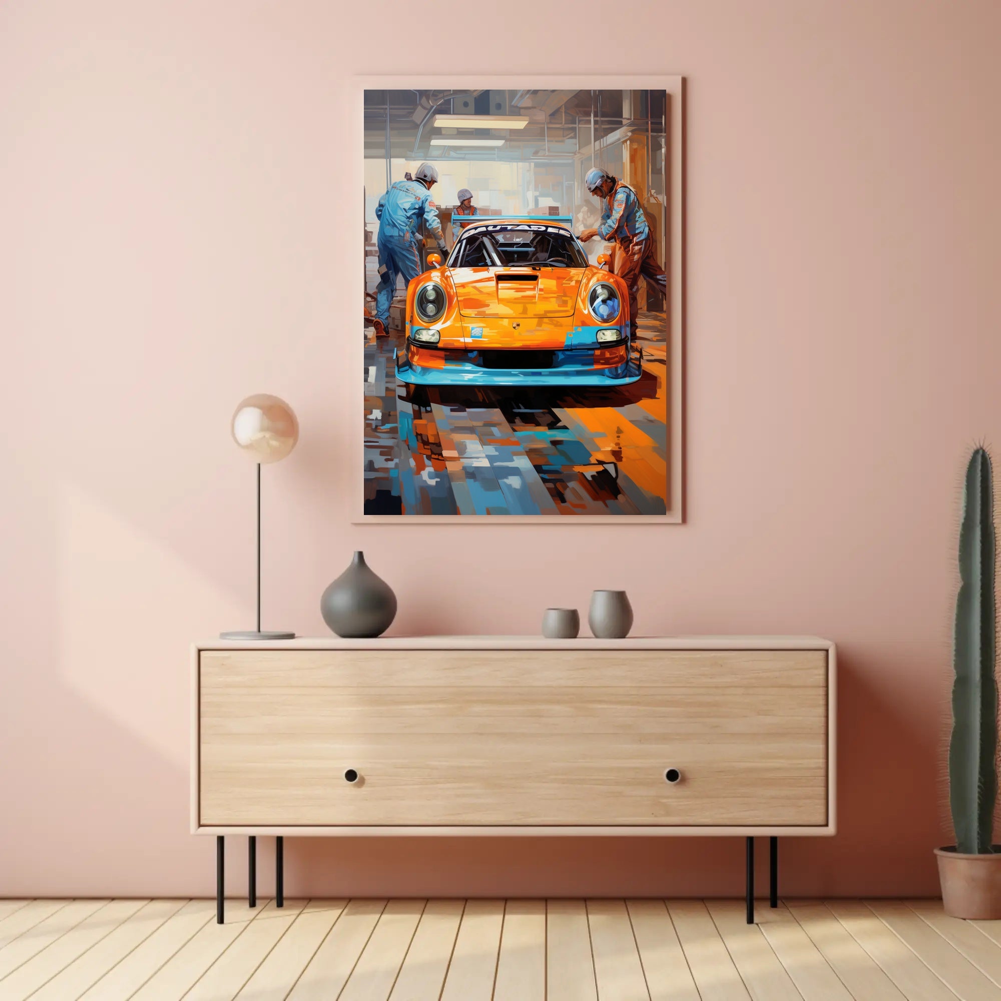 Racing Pit Stop Poster PosterGoat