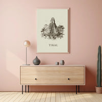 Tikal Ancient Mayan City Poster
