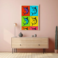 Vibrant Fish Pop Art Poster PosterGoat
