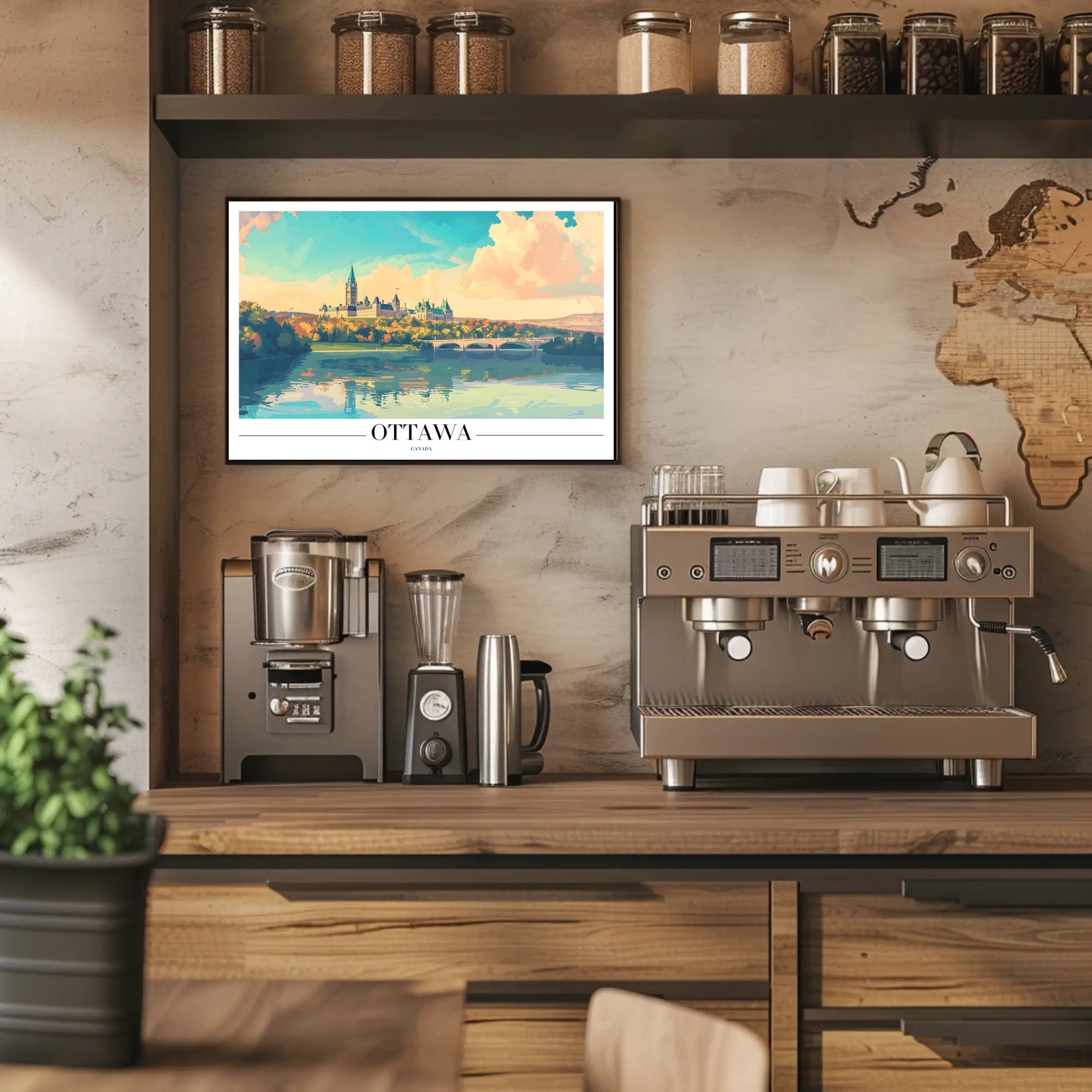 Ottawa Landscape Artistry with Historic Architecture Travel Poster