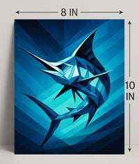 Geometric Marlin Poster PosterGoat