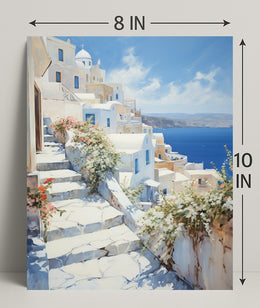 Serene Mediterranean Pathway Poster