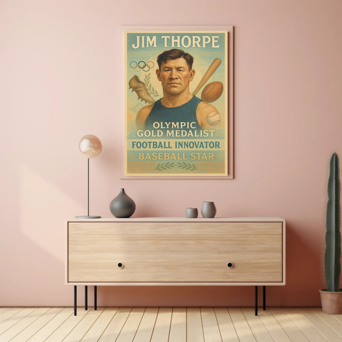 Celebrating a Sports Legend Jim Thorpe Poster
