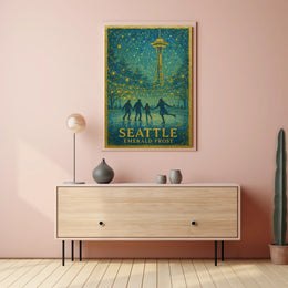 Seattle Emerald Frost Poster