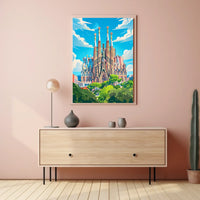 Sagrada Família Vibrant Barcelona Art Poster Print