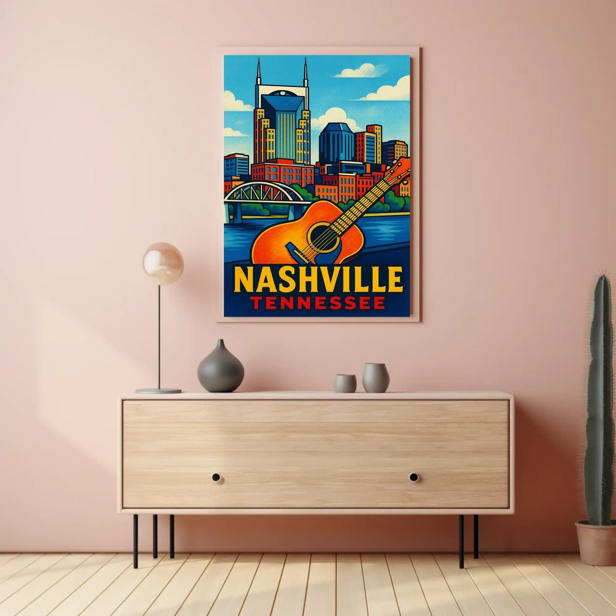 Nashville Pop Art Poster