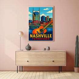 Nashville Pop Art Poster