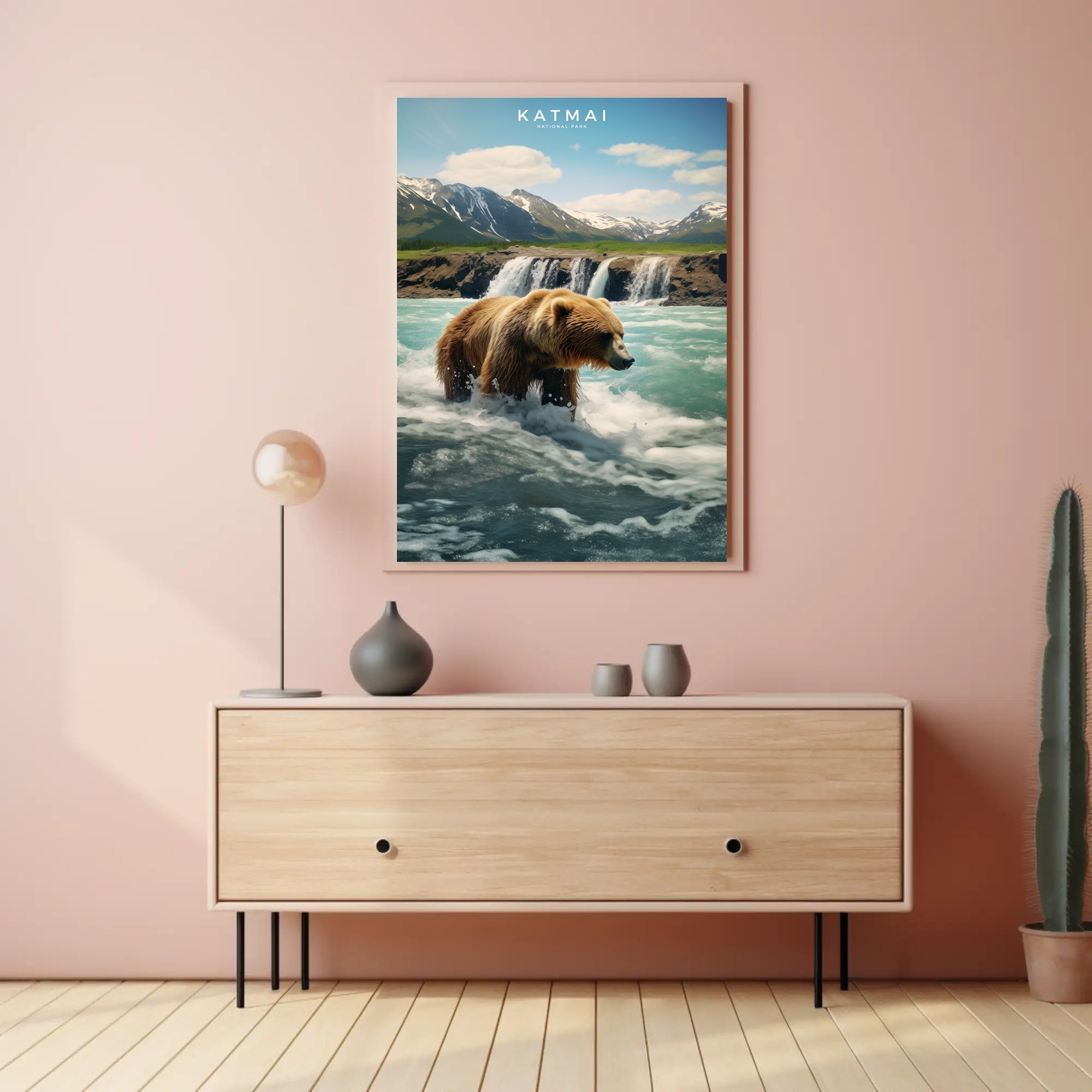 Katmai National Park Bear Poster Travel Print